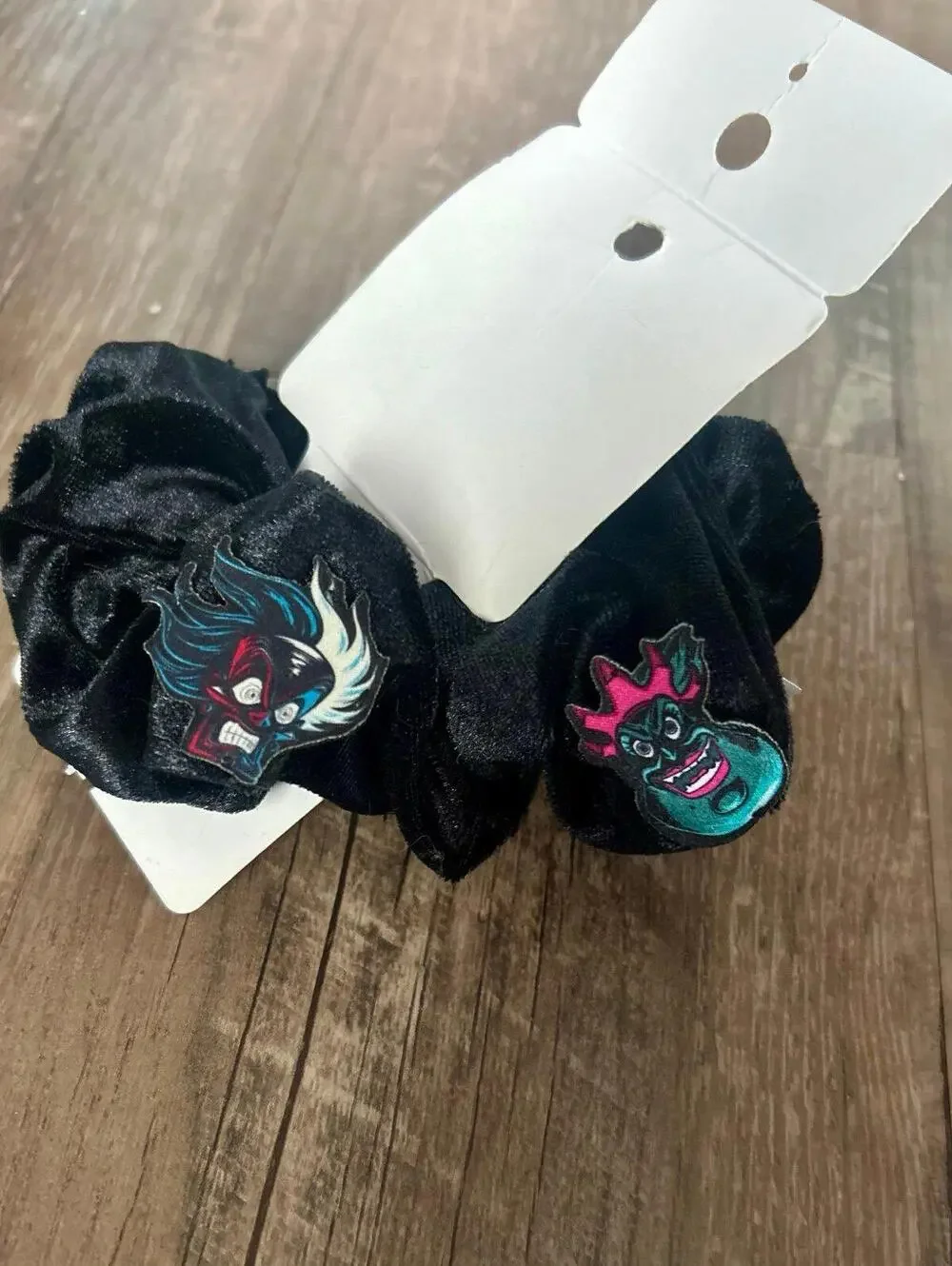 Disney Villains Black Velvet Hair Scrunchie